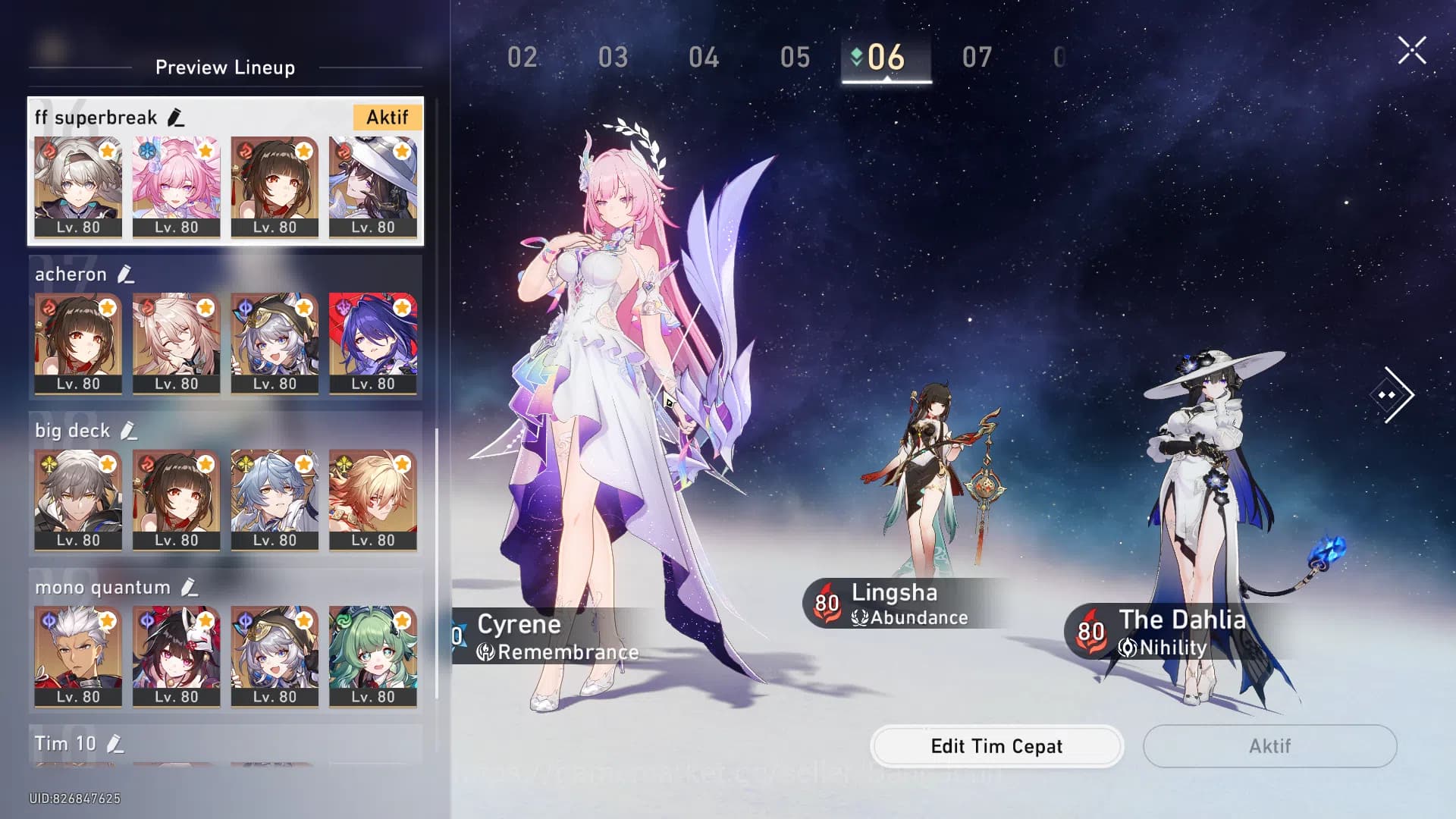 Honkai Star Rail Accounts ASIA | TL 70 | 15 Limit | MC Male | Cyrene Sign, S image 10