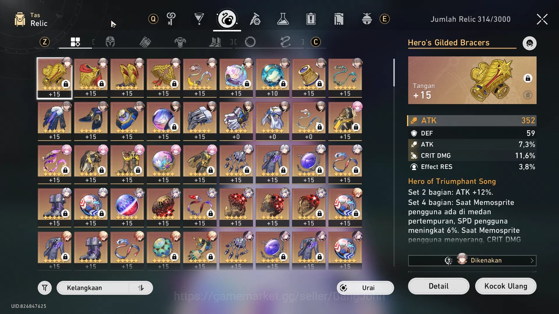 Honkai Star Rail Accounts ASIA | TL 70 | 15 Limit | MC Male | Cyrene Sign, S image 3