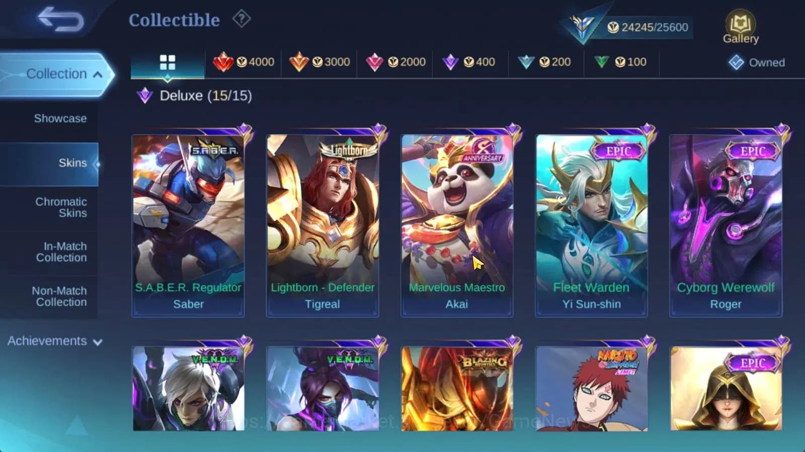 Mobile Legends: Bang Bang Accounts Hero 76|Skin 116|CC Nata,LB Tigreal,Naruto Vale,M- image 7