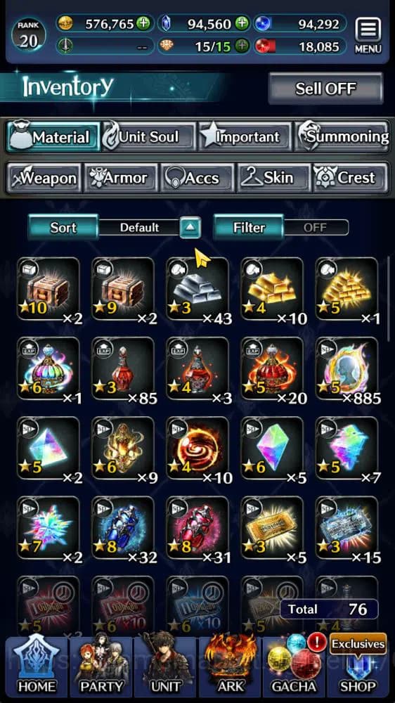 Last Cloudia Accounts GLOBAL | 94k Crystal | Collab Slime (Benimaru,Hina image 7
