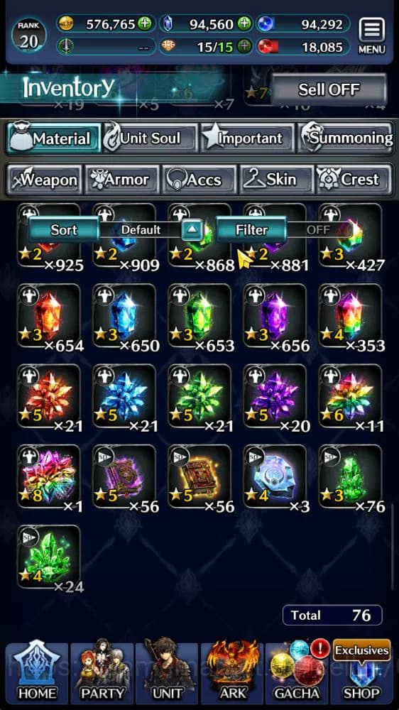 Last Cloudia Accounts GLOBAL | 94k Crystal | Collab Slime (Benimaru,Hina image 9