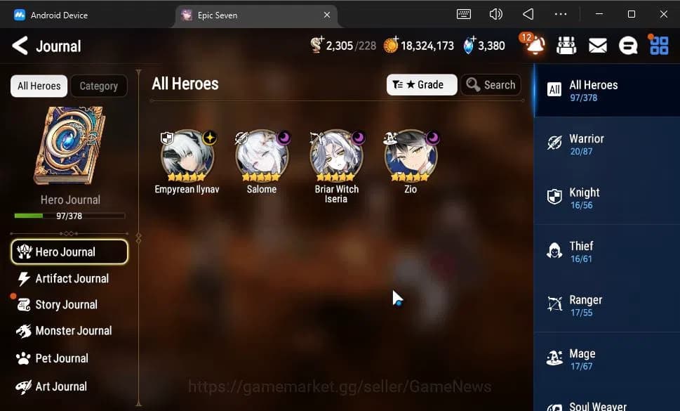 Epic Seven Accounts GLOBAL Unverif|New Era|4 ML(Salome,E Ilynav,BW Ise image 6