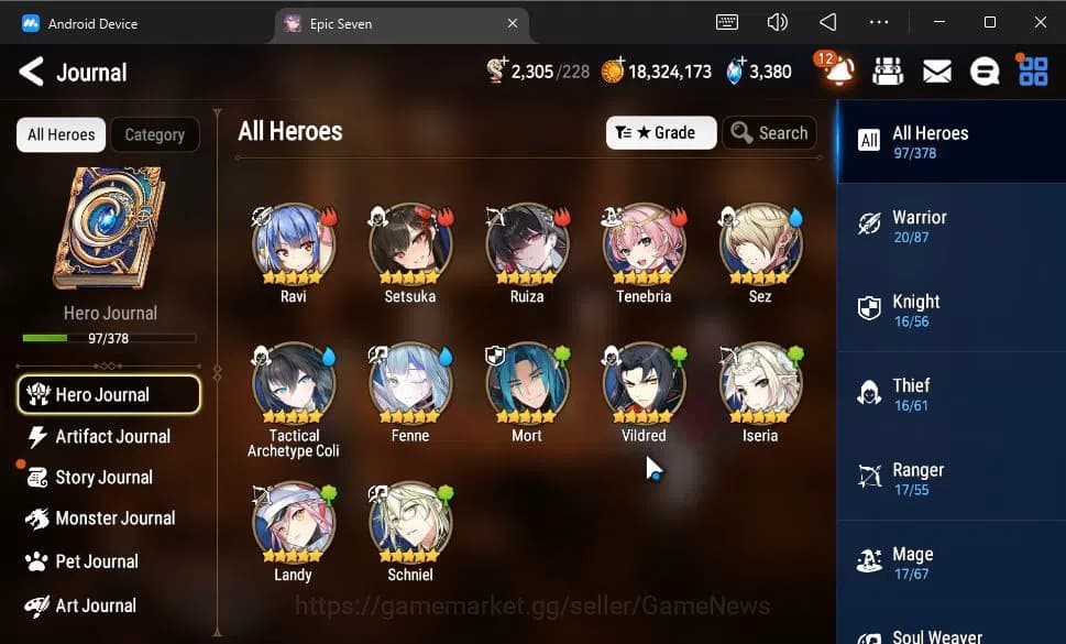 Epic Seven Accounts GLOBAL Unverif|New Era|4 ML(Salome,E Ilynav,BW Ise image 7