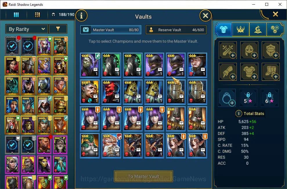 Raid: Shadow Legends Accounts Lv27 522K Power|1 Mythic(Androc)|19 Legendary(Wall image 20