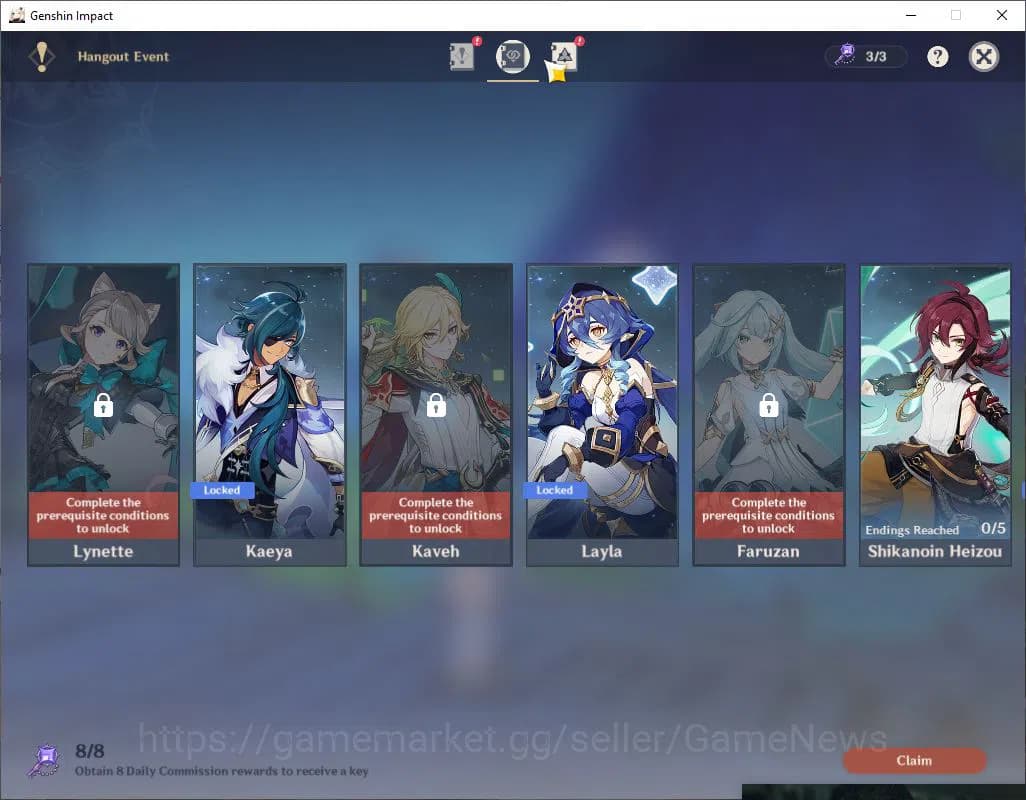 Genshin Impact Accounts Asia|AR 55|4 Limited +1(*5WEP)|Mavuika,Raiden,Duri image 13